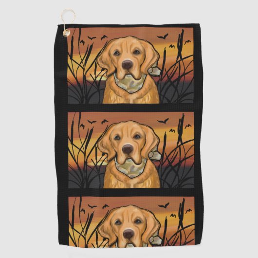 Serviette De Golf Golden Retriever (Devant)