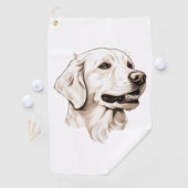 Serviette De Golf Golden Retriever 2 (En situation)