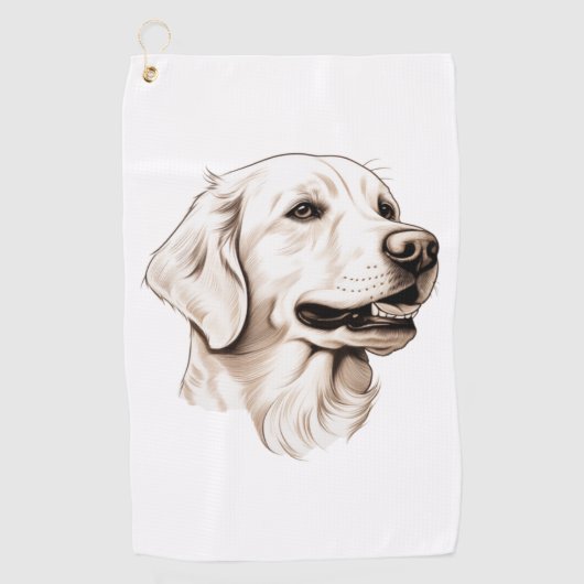 Serviette De Golf Golden Retriever 2 (Devant)