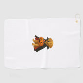 Serviette De Golf Golden Retriever Halloween Chien avec bonbon Citro (Horizontal)