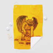 Serviette De Golf Golem Gargoyle (En situation)