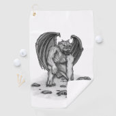 Serviette De Golf Golem Gargoyle (En situation)