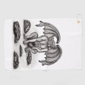 Serviette De Golf Golem Gargoyle (Horizontal)
