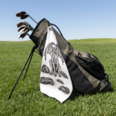 Serviette De Golf Golem Gargoyle (Vert)