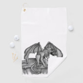 Serviette De Golf Golem Gargoyle (En situation)