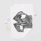 Serviette De Golf Golem Gargoyle (En situation)
