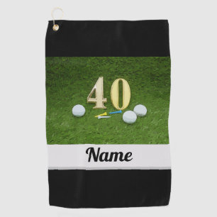 Serviette De Golf Golf 40e anniversaire avec balle de golf