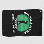 Serviette De Golf Golf à la retraite officielle (Horizontal)