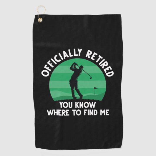 Serviette De Golf Golf à la retraite officielle (Devant)
