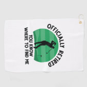 Serviette De Golf Golf à la retraite officielle (Horizontal)