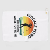 Serviette De Golf Golf à la retraite officielle (Horizontal)