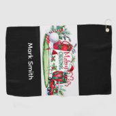 Serviette De Golf Golf à thème de Noël (Horizontal)