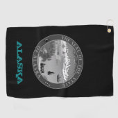 Serviette De Golf Golf Alaska & Alaskan armoiries / drapeau (Horizontal)