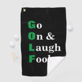 Serviette De Golf Golf Aller Rire Fool Black Funny (En situation)