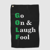 Serviette De Golf Golf Aller Rire Fool Black Funny (Devant)