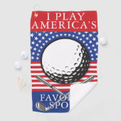 Serviette De Golf Golf America’s Favori Sport Design Golf Towel (En situation)