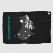 Serviette De Golf Golf Australie & blason australien / drapeau (Horizontal)