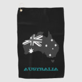 Serviette De Golf Golf Australie & blason australien / drapeau (Devant)