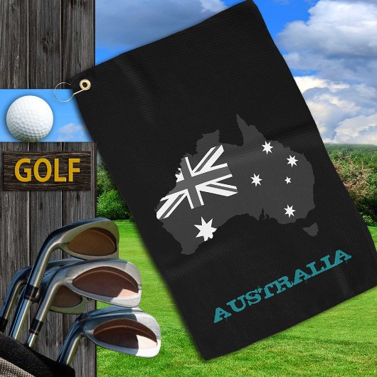 Serviette De Golf Golf Australie & blason australien / drapeau