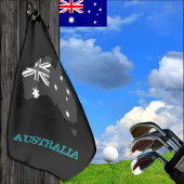 Serviette De Golf Golf Australie & blason australien / drapeau