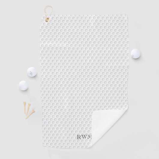 Serviette De Golf Golf Ball Dimples INITIALES Golfeur Golfing Classi (En situation)
