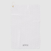 Serviette De Golf Golf Ball Dimples INITIALES Golfeur Golfing Classi (Devant)