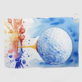 Serviette De Golf Golf Ball Splash Golf Serviette (Horizontal)
