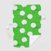 Serviette De Golf Golf Balls et Motif Tee - shirt Monogramme (En situation)