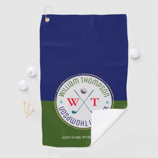 Serviette De Golf Golf Blue Green (En situation)