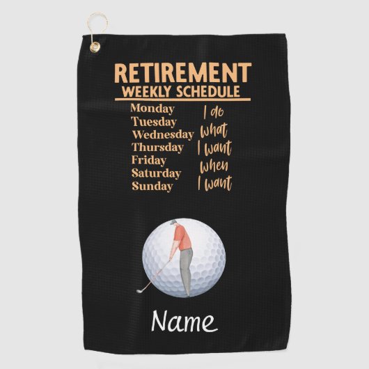 Serviette De Golf Golf Bonne retraite pour Golf Towel (Devant)