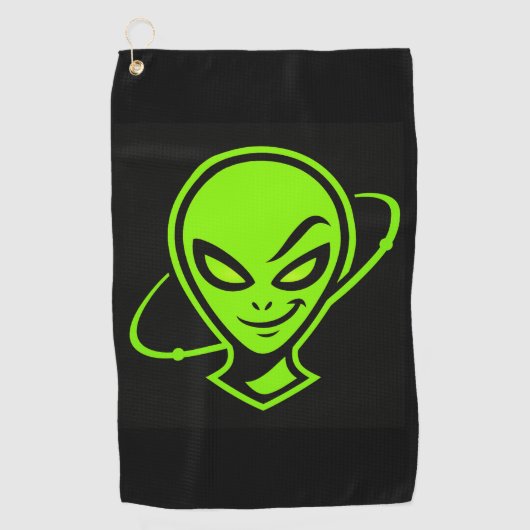 Serviette De Golf Golf Chance Alien Vert (Devant)