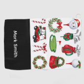 Serviette De Golf Golf Christmas themed   (Horizontal)
