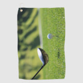 Serviette De Golf Golf club et balle sur le tee en herbe Best (Devant)
