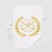 Serviette De Golf Golf Club Gold personnalisé Élégant minimaliste mo (En situation)