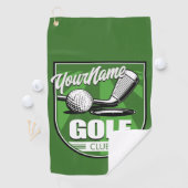 Serviette De Golf Golf Club NAME Pro Golfer Player Personnalisé (En situation)