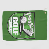 Serviette De Golf Golf Club NAME Pro Golfer Player Personnalisé (Horizontal)