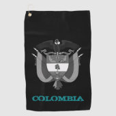 Serviette De Golf Golf Colombie & blason colombien / drapeau (Devant)