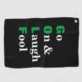 Serviette De Golf Golf Continue à Rire Fou Noir Drôle (Horizontal)