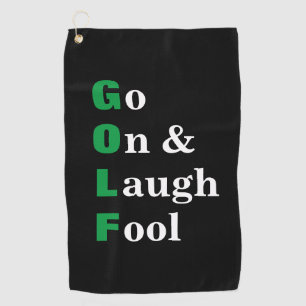 Serviette De Golf Golf Continue à Rire Fou Noir Drôle