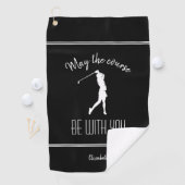 Serviette De Golf Golf Course Lady Pro Golfeuse Moderne Monogramme N (En situation)