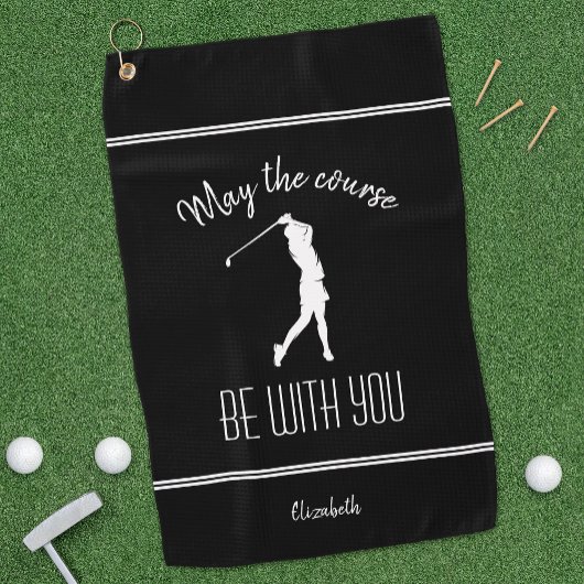Serviette De Golf Golf Course Lady Pro Golfeuse Moderne Monogramme N