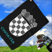 Serviette De Golf Golf Croatie & armoiries croates / drapeau