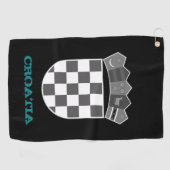 Serviette De Golf Golf Croatie & armoiries croates / drapeau (Horizontal)