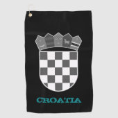 Serviette De Golf Golf Croatie & armoiries croates / drapeau (Devant)