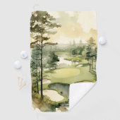 Serviette De Golf Golf d'aquarelle artistique (En situation)