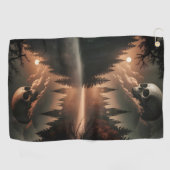 Serviette De Golf Golf de Crâne gothique (Horizontal)