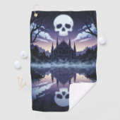 Serviette De Golf Golf de Crâne gothique (En situation)