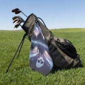 Serviette De Golf Golf de Crâne gothique (Vert)