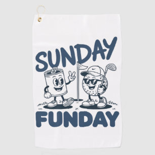 Serviette De Golf Golf de dimanche drôle de golf golfeurs rétro