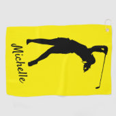 Serviette De Golf Golf de gauche "golfer Michelle" y&b Golf (Horizontal)